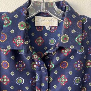 Schrader Women's Blue Patterned Blouse